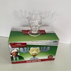 National Lampoon's Christmas Vacation Marty Moose glass mug NEW in package